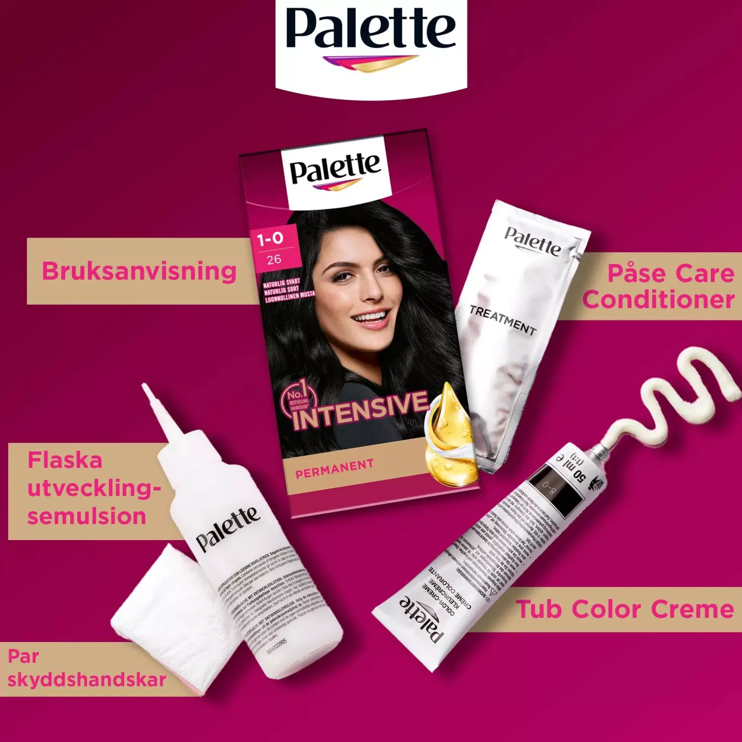 Palette Intensive Creme Coloration 3-0 Dark Brown