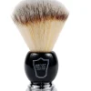Parker Shaving Black Chrome Handle Synthetic Bristle Shave Brush