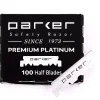 Parker Shaving Premium Platinum Half Blades for Barber Razors - 100 Ct. (1 x 100)