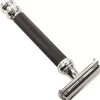 Parker Shaving 76R- Ultra Heavyweight Black & Chrome Handle Buterfly Open Safety Razor