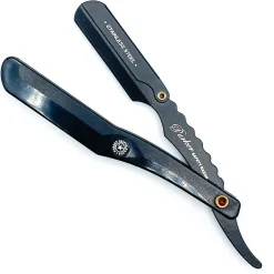 Parker Shaving SRBBA - Black ABS Handle Clip Type Black Blade Holder Barber/Straight Razor