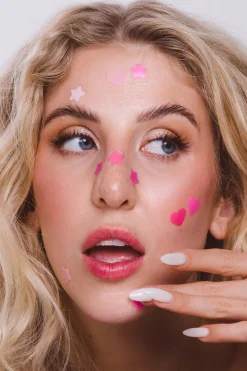 Peggy World Blemish Patches Stars and Hearts Hot Pink