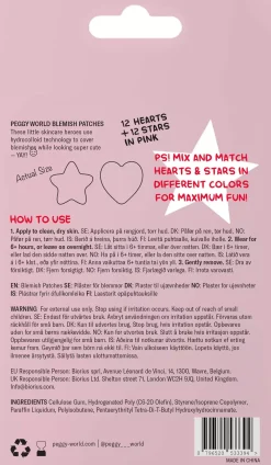 Peggy World Blemish Patches Stars and Hearts Hot Pink