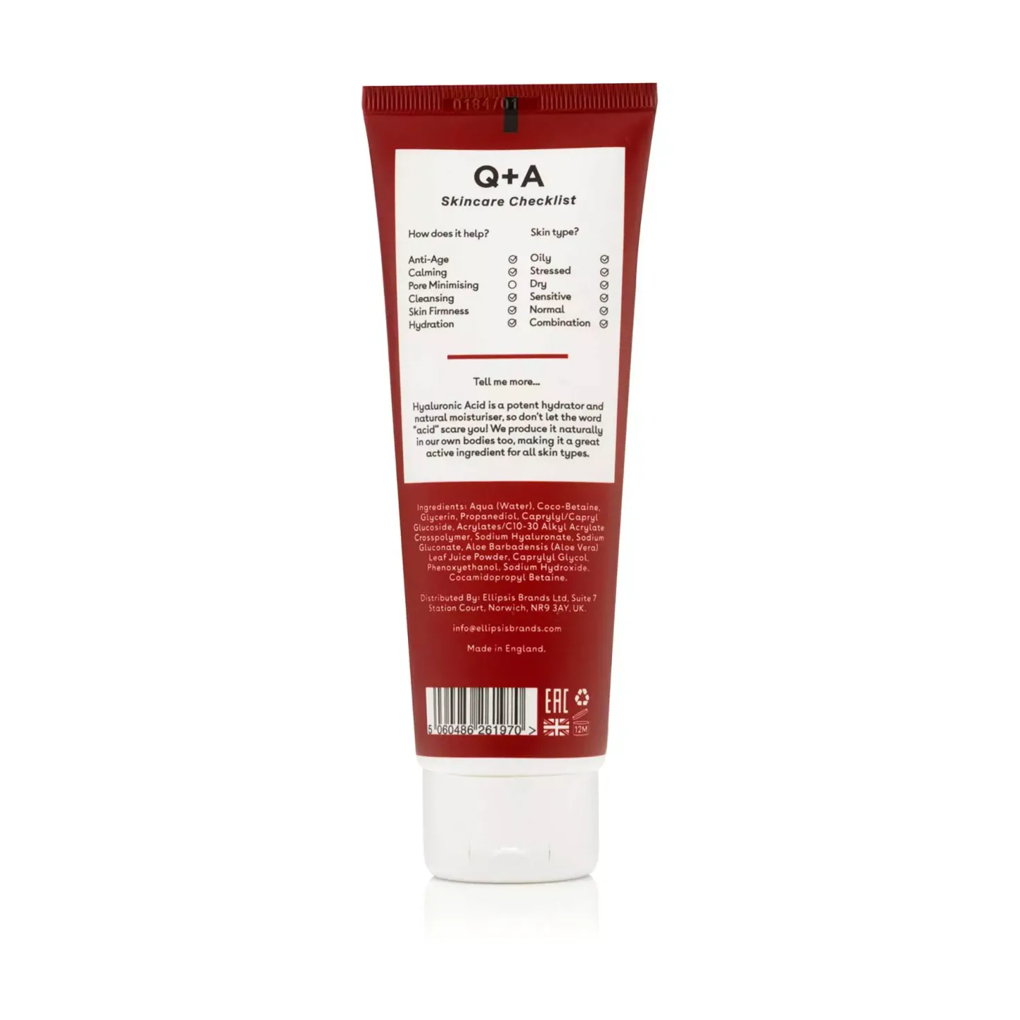 Q+A Hyaluronic Acid Gel Cleanser 125 ml