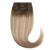 Rapunzel of Sweden Classic Clip-ins Straight / Light Volume / 3 pieces 50 cm Dark Ashy Blonde Balayage B2.6/10.8