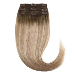 Rapunzel of Sweden Classic Clip-ins Straight / Light Volume / 3 pieces 50 cm Dark Ashy Blonde Balayage B2.6/10.8