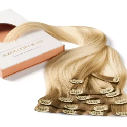 Rapunzel of Sweden Invisible Clip-ins Straight / Medium Volume / 7 pieces 50 cm Hazelnut Caramel Balayage B2.3/5.1