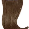 Rapunzel of Sweden Vegan Clip-ins Straight / Medium Volume / 5 pieces 50 cm Brown Ash Blonde Balayage B5.1/7.4