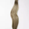 Rapunzel of Sweden Vegan Ponytail Straight / Clip-in / Medium Volume 50 cm Brown Ash Blonde Balayage B5.1/7.4