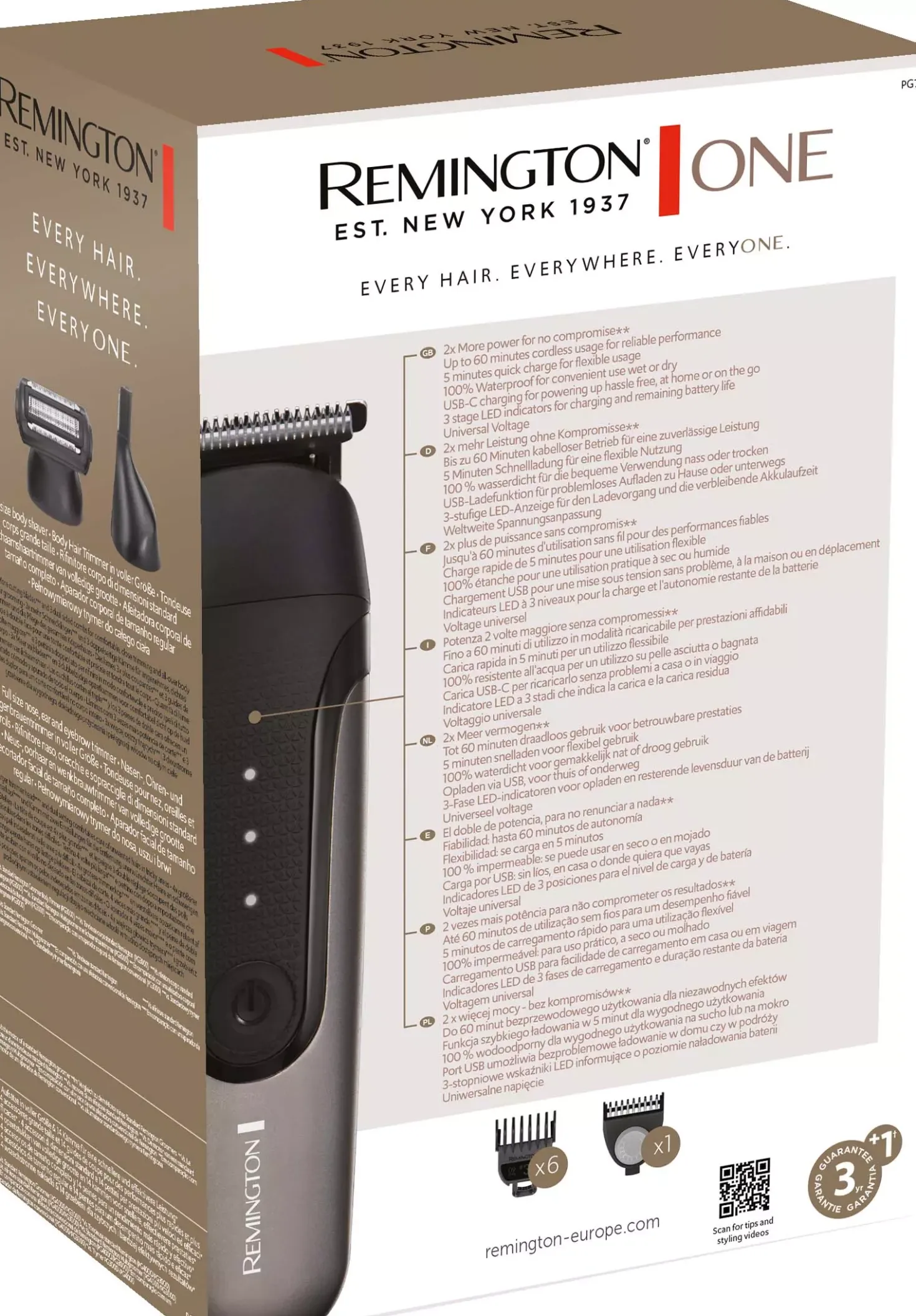 RemingtonONE Head & Body Multi-groomer PG760