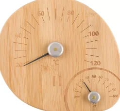 Rento Sauna Thermometer And Hygrometer Bamboo