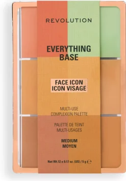 Revolution Beauty London Everything Base Face Icon Complexion Palette Light