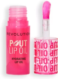 Revolution Beauty London Pout Lip Oil Cherry Red