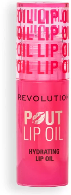 Revolution Beauty London Pout Lip Oil Cherry Red