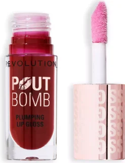 Revolution Beauty London Pout Bomb Plumping Gloss Melba Warm Peach