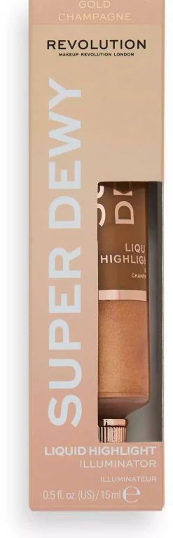 Revolution Beauty London Superdewy Liquid Highlighter Gold Champagne
