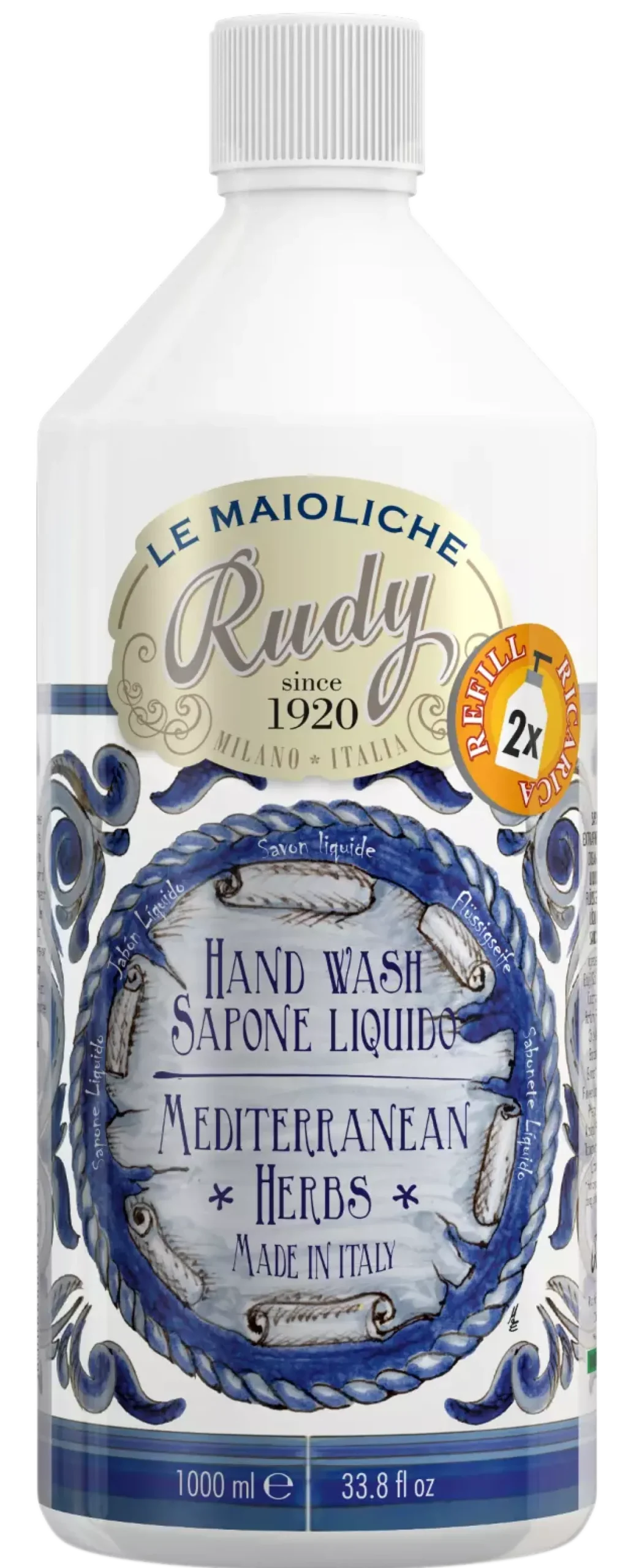 RudyMidterraenan Herbs Le Maioliche Hand Wash Refill 1000 ml