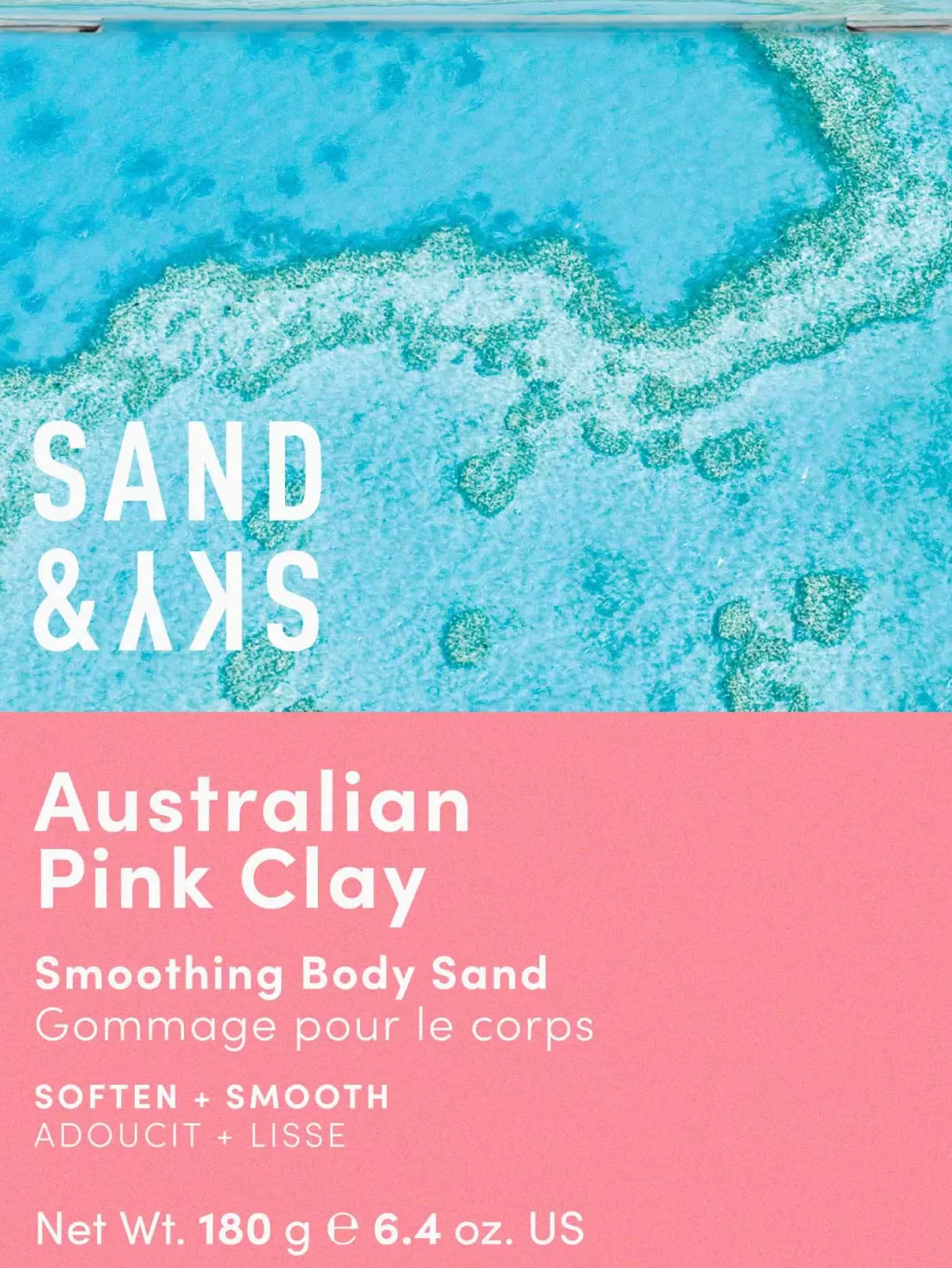 Sand & SkyAustralian Pink Clay Smoothing Body Sand 180 g