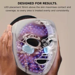 Shark Beauty CryoGlow Red Blue & Infrared iQLED Face Mask & Under Eye Cooling Lilac Chill