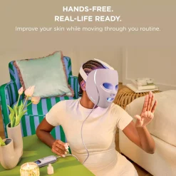 Shark Beauty CryoGlow Red Blue & Infrared iQLED Face Mask & Under Eye Cooling Lilac Chill