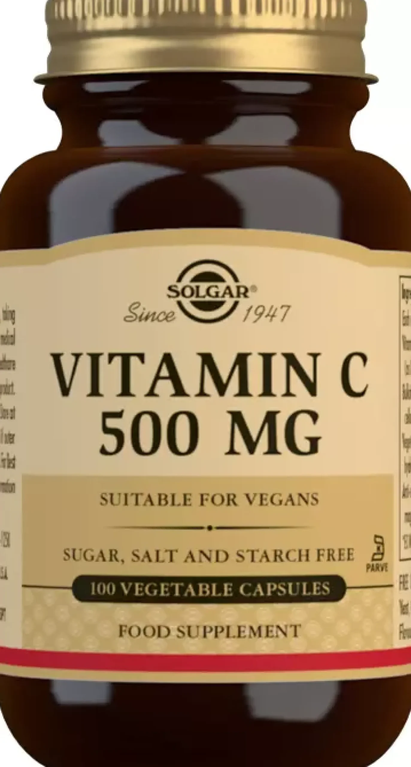 Solgar Vitamin C 500 mg Vegetable Capsules 100 stk