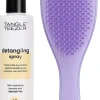 Tangle Teezer Curly Bundle Detangling Cream Spray 150 ml & Naturally Curly Detangler Purple