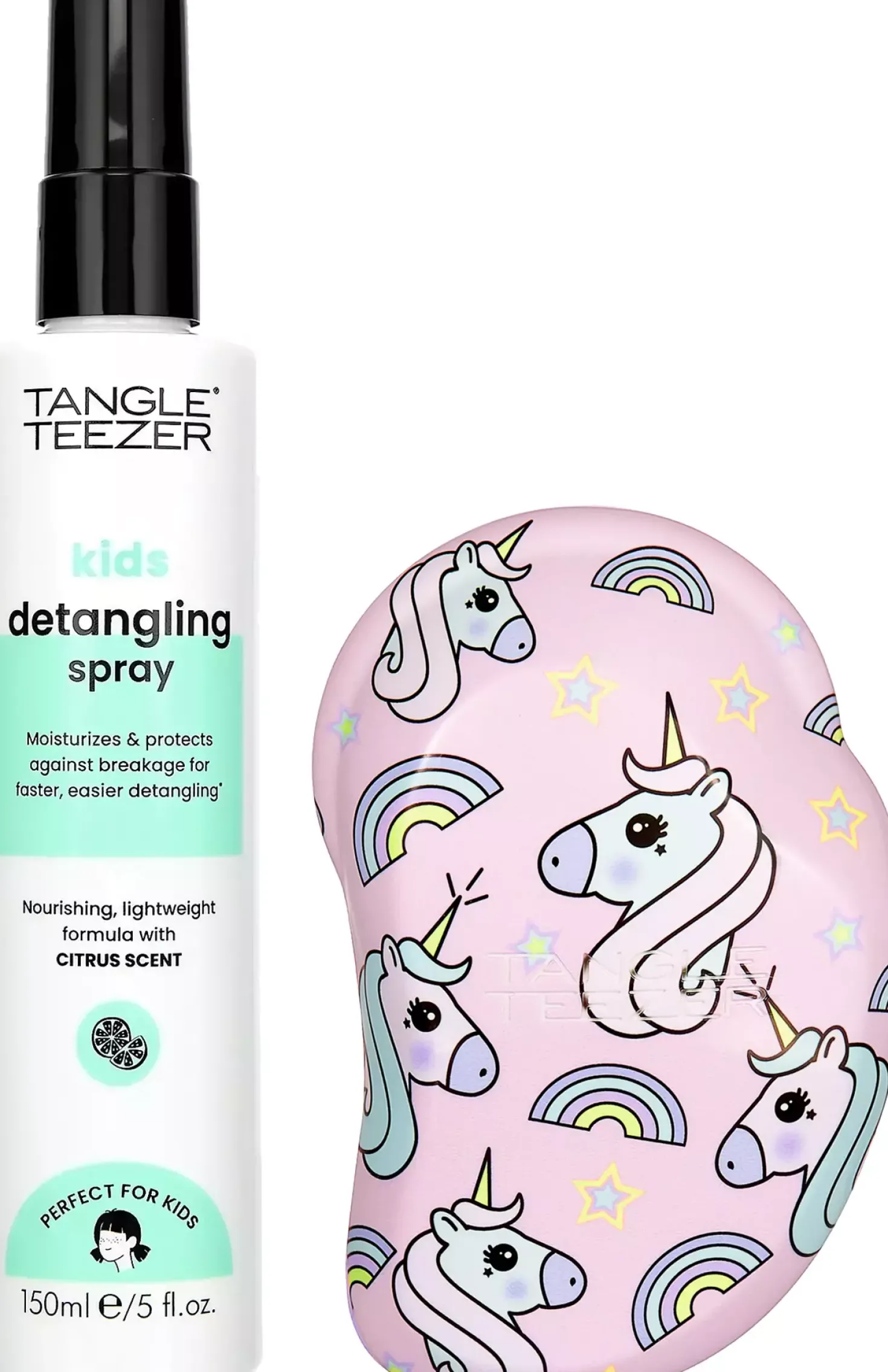 Tangle Teezer For Kids Bundle Detangling Spray 150 ml & Detangler Mini Unicorn Magic