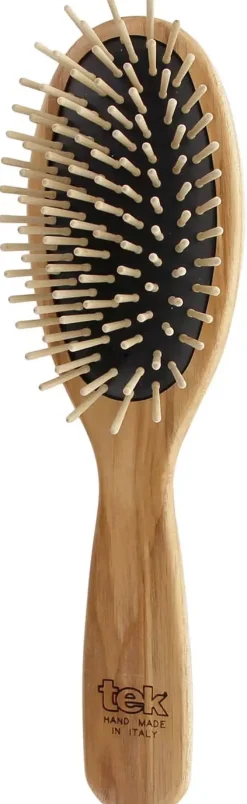 Tek Big Oval Hair Brush With Short Wooden Pins