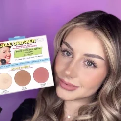 the Balm Double Crosser Highlighter, Bronzer & Blush Palette