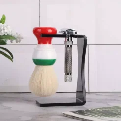 The Goodfellas' Smile Stand for Safety Razor & Brush Black