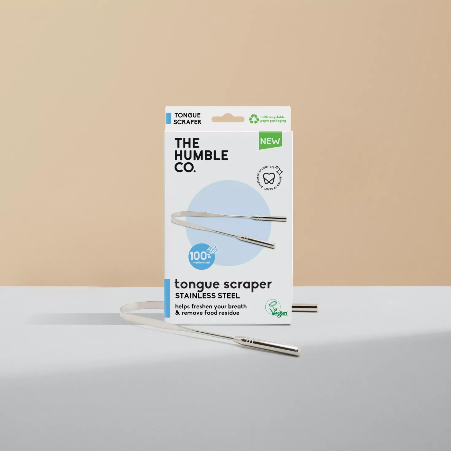 The Humble Co. TONGUE SCRAPER 100% STAINLESS STEEL