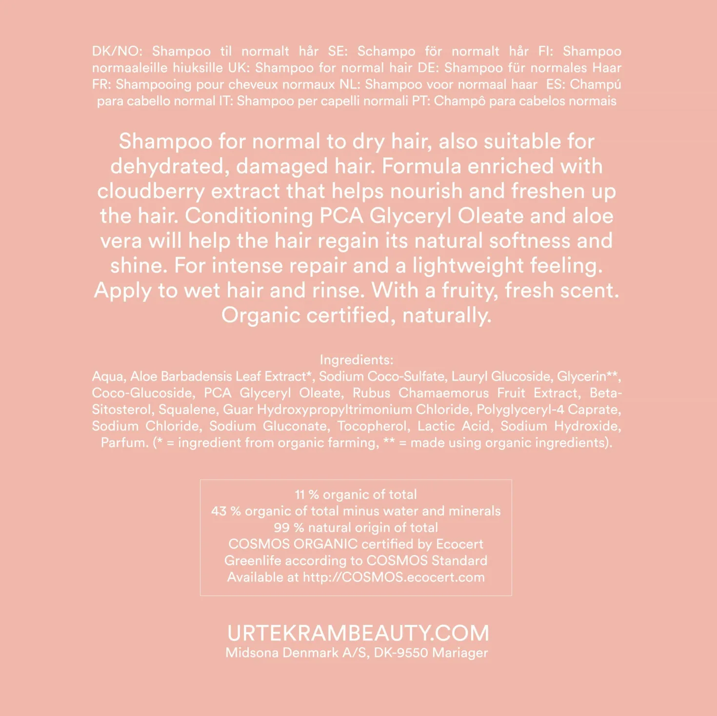 UrtekramNordic Berry Shampoo 250 ml