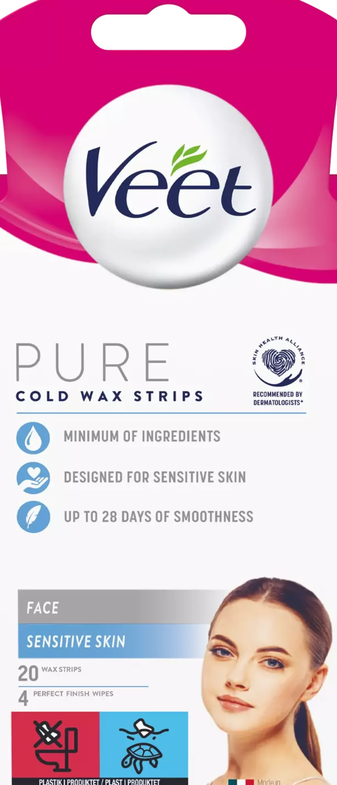 Veet Essential Insp.Strips Face 20st 20 ml