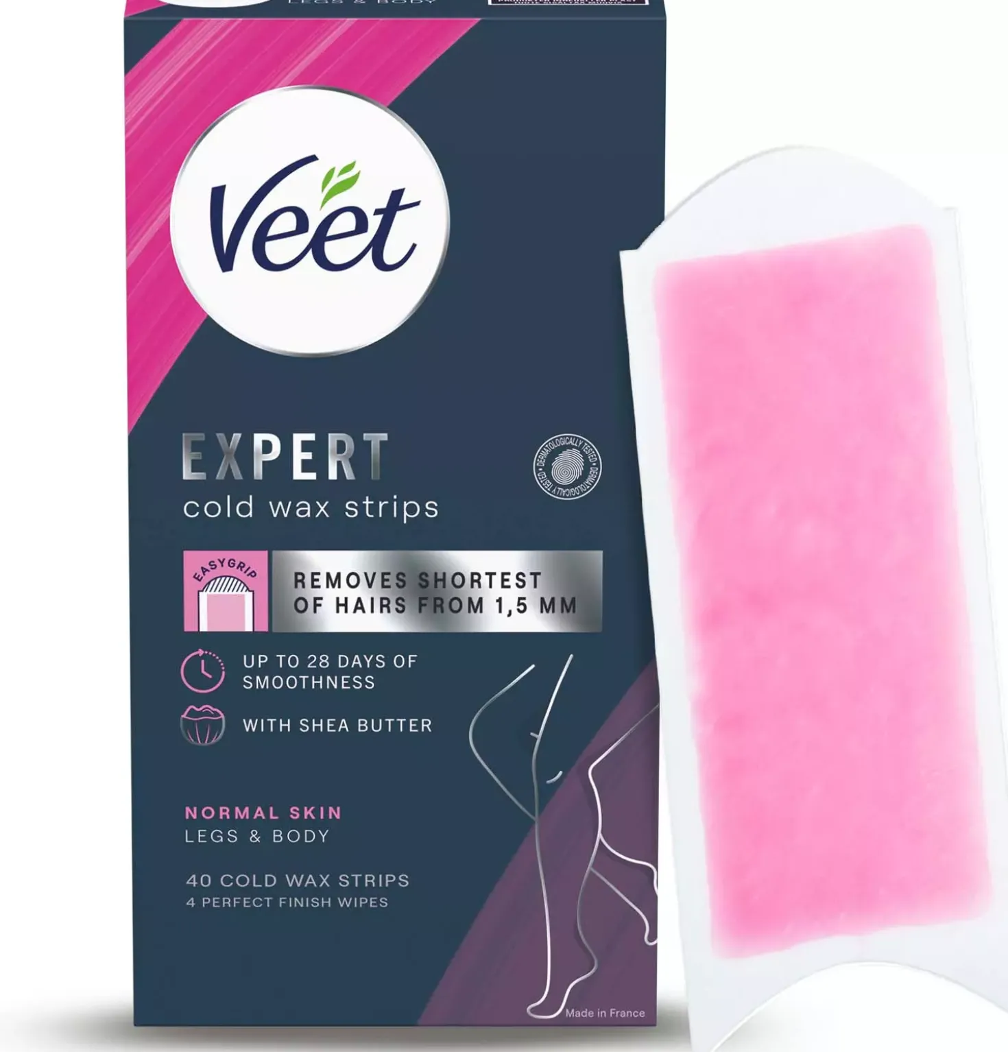 Veet Expert Cold Wax Strips Normal Skin Legs & Body 40 stk