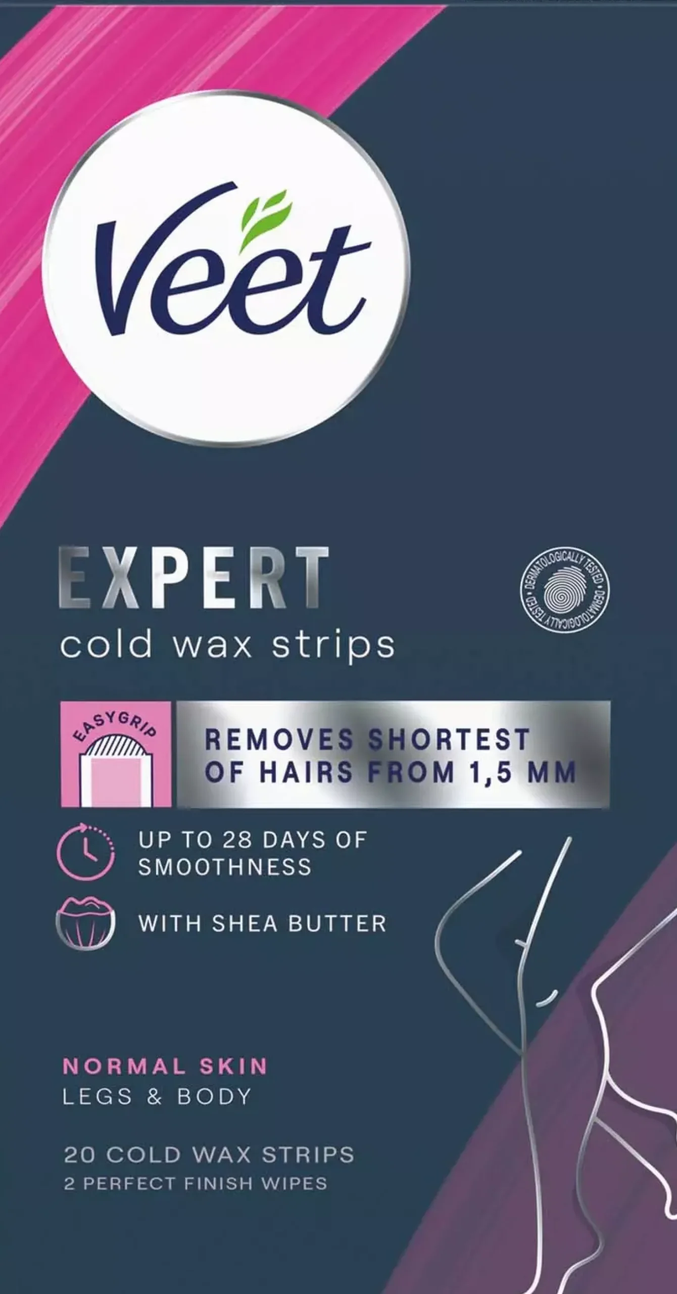 VeetExpert Cold Wax Strips Normal 20 stk