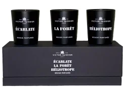 Victor Vaissier Bougie parfumée 3-set 70g (Héliotrope, Écarlate, La Fôret) 70 g