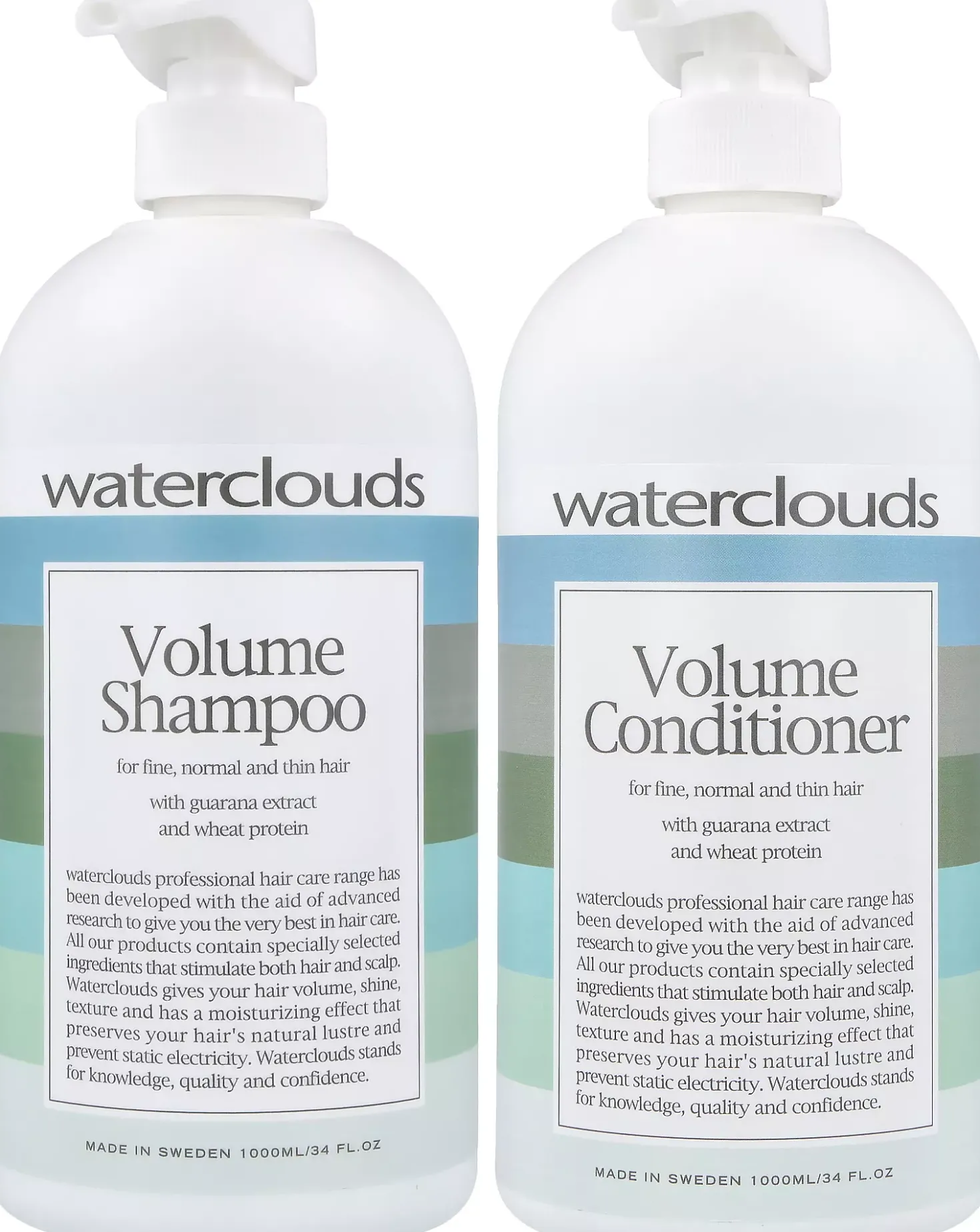 WatercloudsVolume Shampoo 1000 ml & Conditioner 1000 ml
