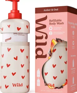 Wild Body Wash Love Heart Case Amber & Oud 300 ml