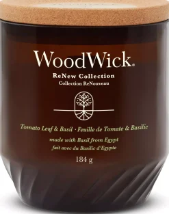 WoodWickTomato Leaf & Basil Renew Candle Large